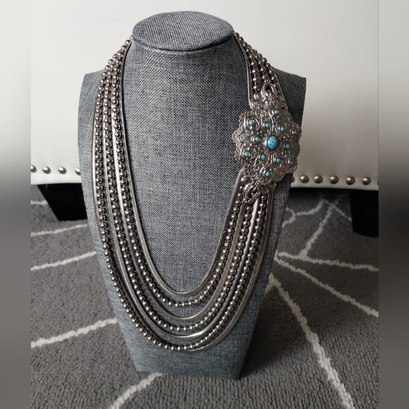 Multi Strand Tiered Necklace - Picture 5 of 16